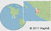 Savanna Style Location Map of Tepic, highlighted parent region