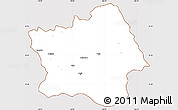 Classic Style Simple Map of Tepic, cropped outside