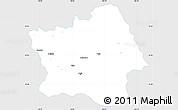 Silver Style Simple Map of Tepic, single color outside