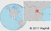 Gray Location Map of Anahuac