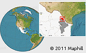 Satellite Location Map of Anahuac, highlighted country, highlighted parent region