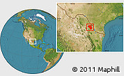 Satellite Location Map of Anahuac