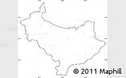 Blank Simple Map of China, cropped outside, no labels