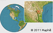 Satellite Location Map of General Teran