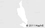 Silver Style Simple Map of Iturbide