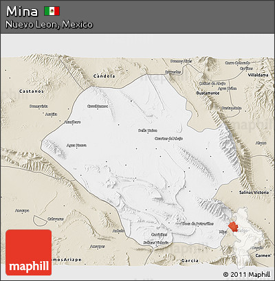 Classic Style 3D Map of Mina