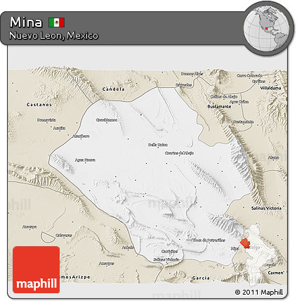 Classic Style 3D Map of Mina