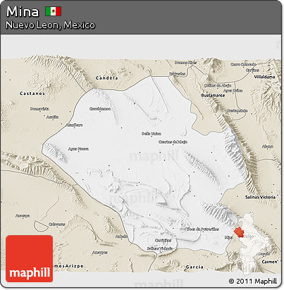 Classic Style 3D Map of Mina