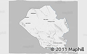 Gray 3D Map of Mina, single color outside