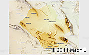 Physical 3D Map of Mina, lighten