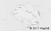 Silver Style 3D Map of Mina, single color outside