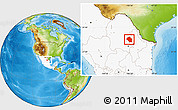 Physical Location Map of Mina, highlighted country