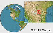 Satellite Location Map of Mina