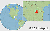 Savanna Style Location Map of Mina