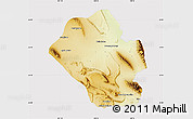 Physical Map of Mina, cropped outside