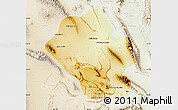 Physical Map of Mina, lighten