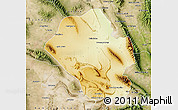 Physical Map of Mina, satellite outside