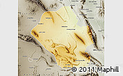 Physical Map of Mina, semi-desaturated