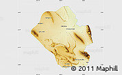 Physical Map of Mina, single color outside