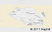 Classic Style Panoramic Map of Mina, single color outside