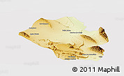 Physical Panoramic Map of Mina, cropped outside