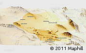 Physical Panoramic Map of Mina, lighten