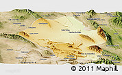 Physical Panoramic Map of Mina, satellite outside