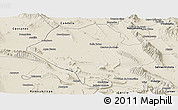 Shaded Relief Panoramic Map of Mina