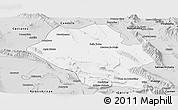 Silver Style Panoramic Map of Mina