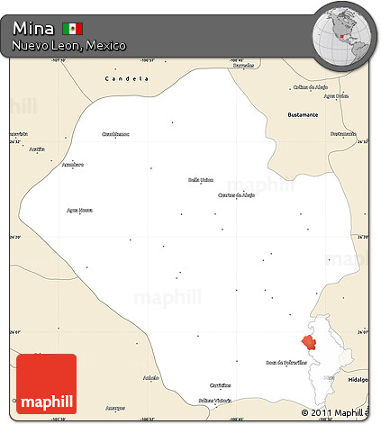 Classic Style Simple Map of Mina
