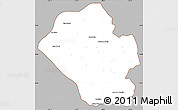 Gray Simple Map of Mina, cropped outside