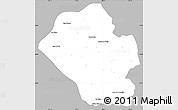 Gray Simple Map of Mina, single color outside