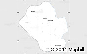 Silver Style Simple Map of Mina, single color outside