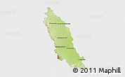 Physical 3D Map of Sabinas Hidalgo, single color outside