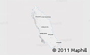 Silver Style 3D Map of Sabinas Hidalgo, single color outside