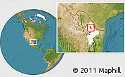 Satellite Location Map of Sabinas Hidalgo, highlighted parent region