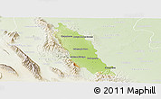 Physical Panoramic Map of Sabinas Hidalgo, lighten