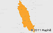 Political Simple Map of Sabinas Hidalgo, single color outside, borders and labels