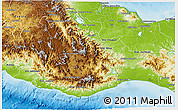 Physical 3D Map of Oaxaca