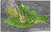 Satellite 3D Map of Oaxaca, desaturated