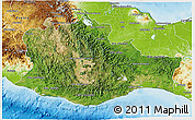 Satellite 3D Map of Oaxaca, physical outside