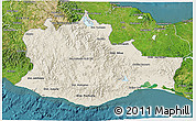 Shaded Relief 3D Map of Oaxaca, satellite outside