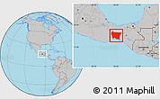 Gray Location Map of Dist. Juchitan