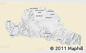 Classic Style 3D Map of Dist. Miahuatlan, single color outside