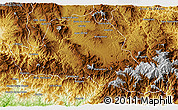 Physical 3D Map of Dist. Miahuatlan