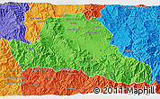 Political 3D Map of Dist. Miahuatlan