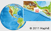 Physical Location Map of Dist. Miahuatlan, highlighted parent region