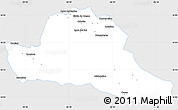 Silver Style Simple Map of Dist. Miahuatlan, single color outside
