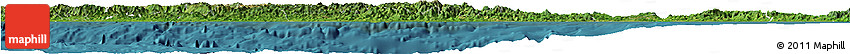 Satellite Horizon Map of Oaxaca
