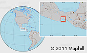 Gray Location Map of Juchitan